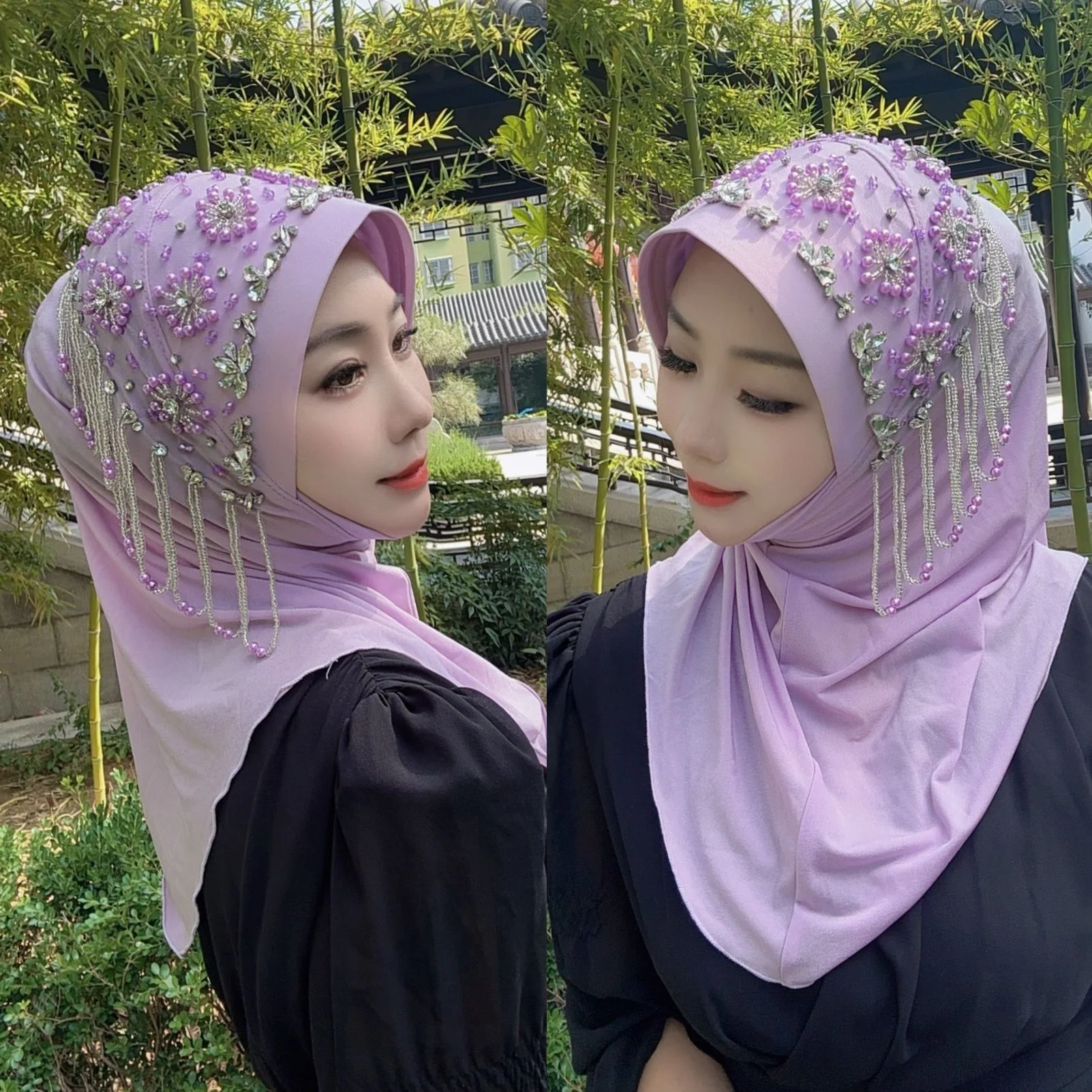 2025 Hat Arabian Women Ramanda Hijab Muslim Shawls