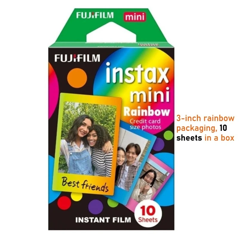 Fujifilm Instax Mini Film White Edge Photo Paper For FUJI Instant Photo Camera Mini 12/11 Mini 9 8 7s 70 EVO Link view 6