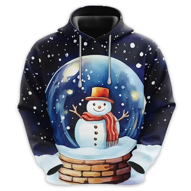

Christmas Vibes Graphic Sweatshirts Cute Snowman Hoodies For men Clothes Casual Snow Man Hoody Female Sweatshirts Xmas Gifts