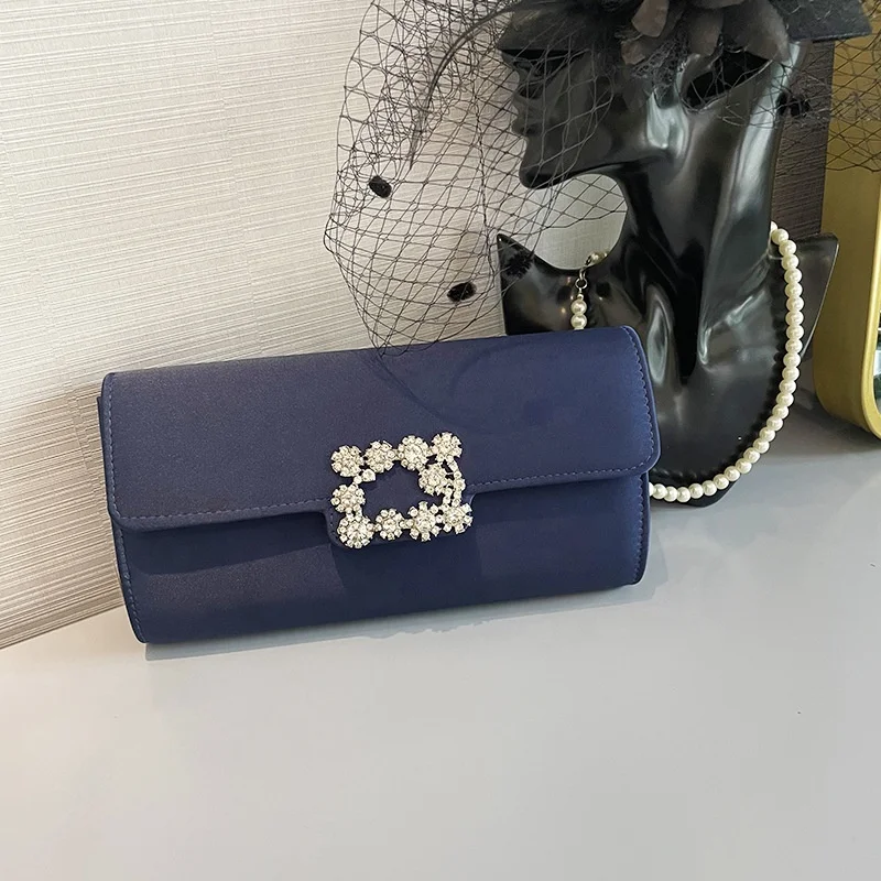 

Вечерняя сумка-клатч со стразами 202, элегантные плиссированные атласные сумки, женская официальная сумка, кошельки с цепочкой, простой стильный кошелек для женщин