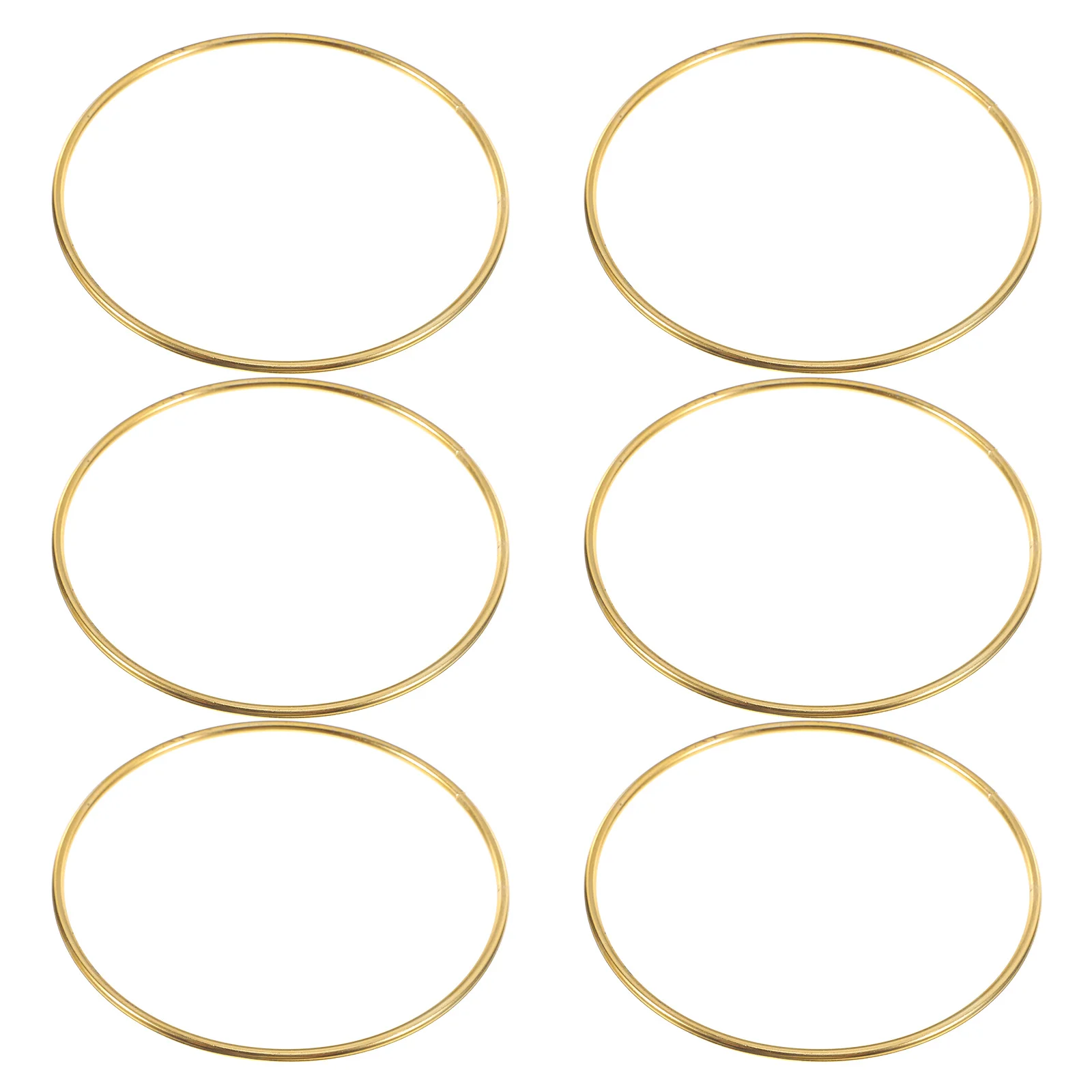 Marco de corona de alambre redondo, aros de Metal para manualidades, guirnalda DIY, anillos de macramé, decoración de arreglo Floral, diseño versátil, ancho, 6 uds.