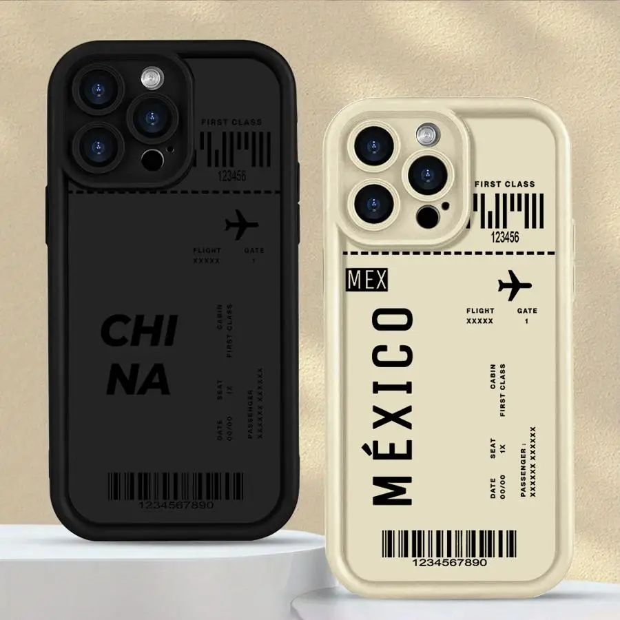 حافظة لهاتف آيفون XR 13 12 11 Pro Max 15 16 14 Plus XS Max 17 Air 16e من السفر في الصين