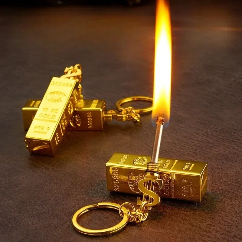 Torch Match Lighter Creative Keychain Pendant Style Metal Waterproof Essential Outdoor Survival Igniter  Gadgets for Men  Torch