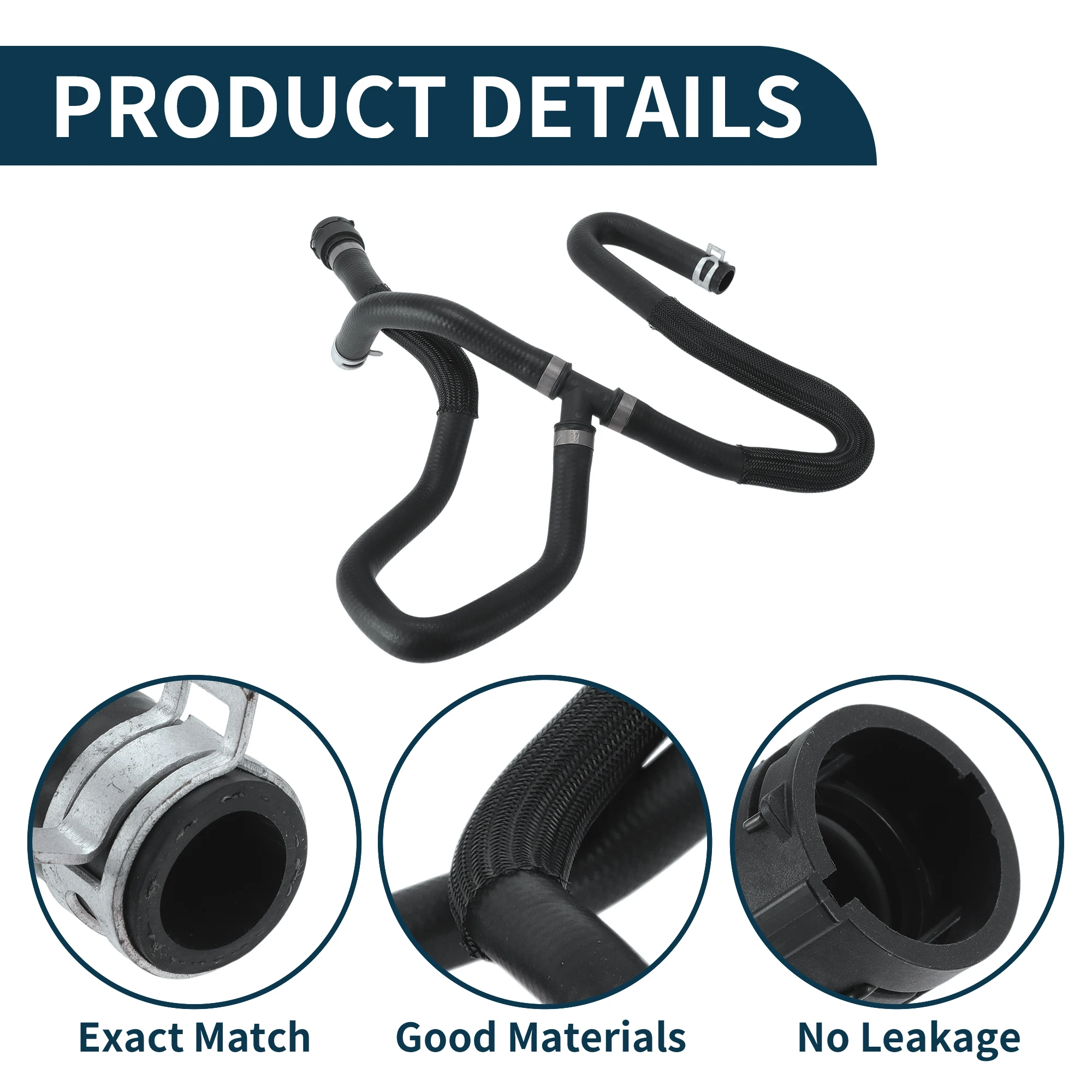 

UXCELL Radiator Hose Heater Hose Radiator Outlet Hose Pipe No.9G918274AB for Ford Mondeo 2011 Rubber Warm Air Inlet Pipe