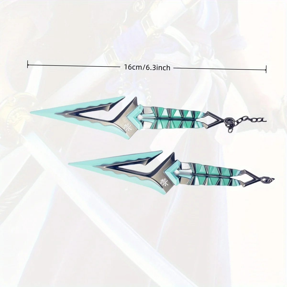 6.3인치 발로란트 쿠나이 메탈 카타나 검 일본 카타나 검 오리지널 사무라이 검 닌자 나이프 코스프레 액세서리 소품 장난감