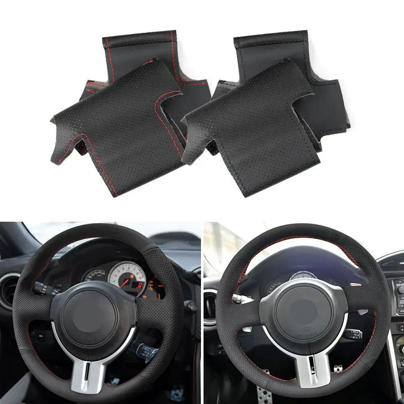 

Стайлинг автомобиля для Toyota 86 Subaru BRZ Scion FR-S FRS 2012 2013 2014 2015, кожаный чехол на руль из микрофибры, отделка