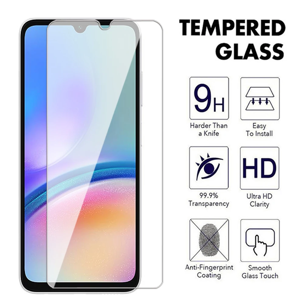 Full Cover Tempered Glass For Samsung Galaxy A05 A15 A25 A35 A55 4G 5G Screen Protector For Samsung A05S Transparent glass Film