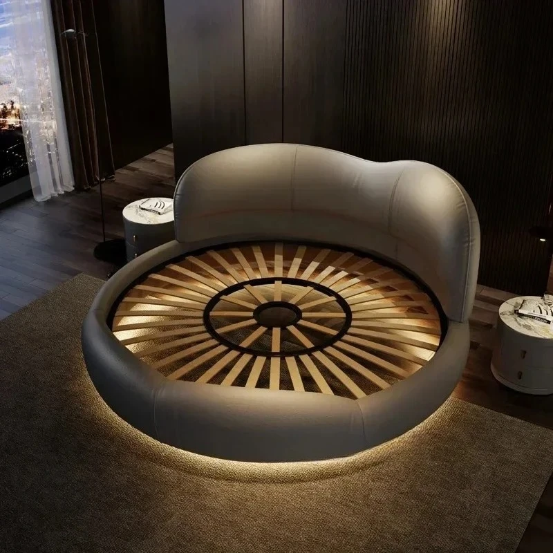 

Дизайнерская кровать для девочек, двуспальная роскошная детская спальня, простая кровать, европейская татами, красота, скандинавская деревянная уличная мебель