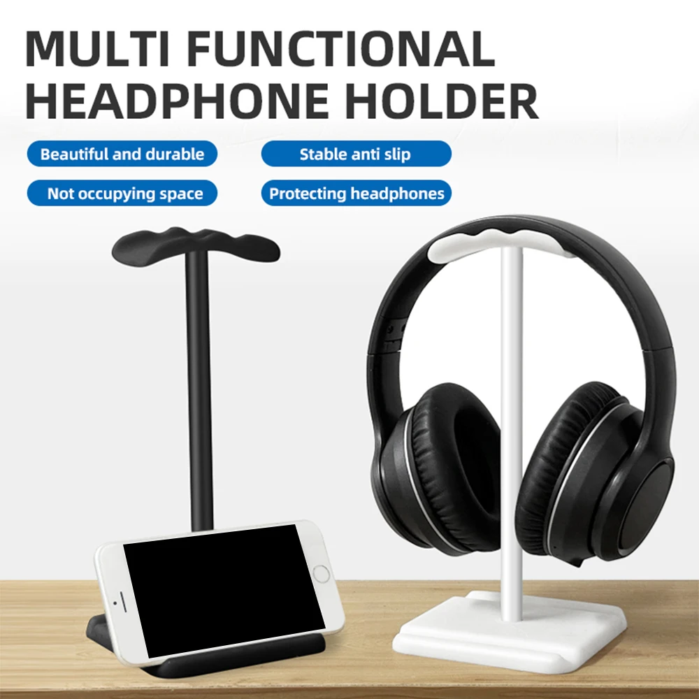 Universal Headphone Stand Rack Space Desktop Organizer Earphone Mount Hanger Headset Stand Support With Mobile Phone&Tablet Stan