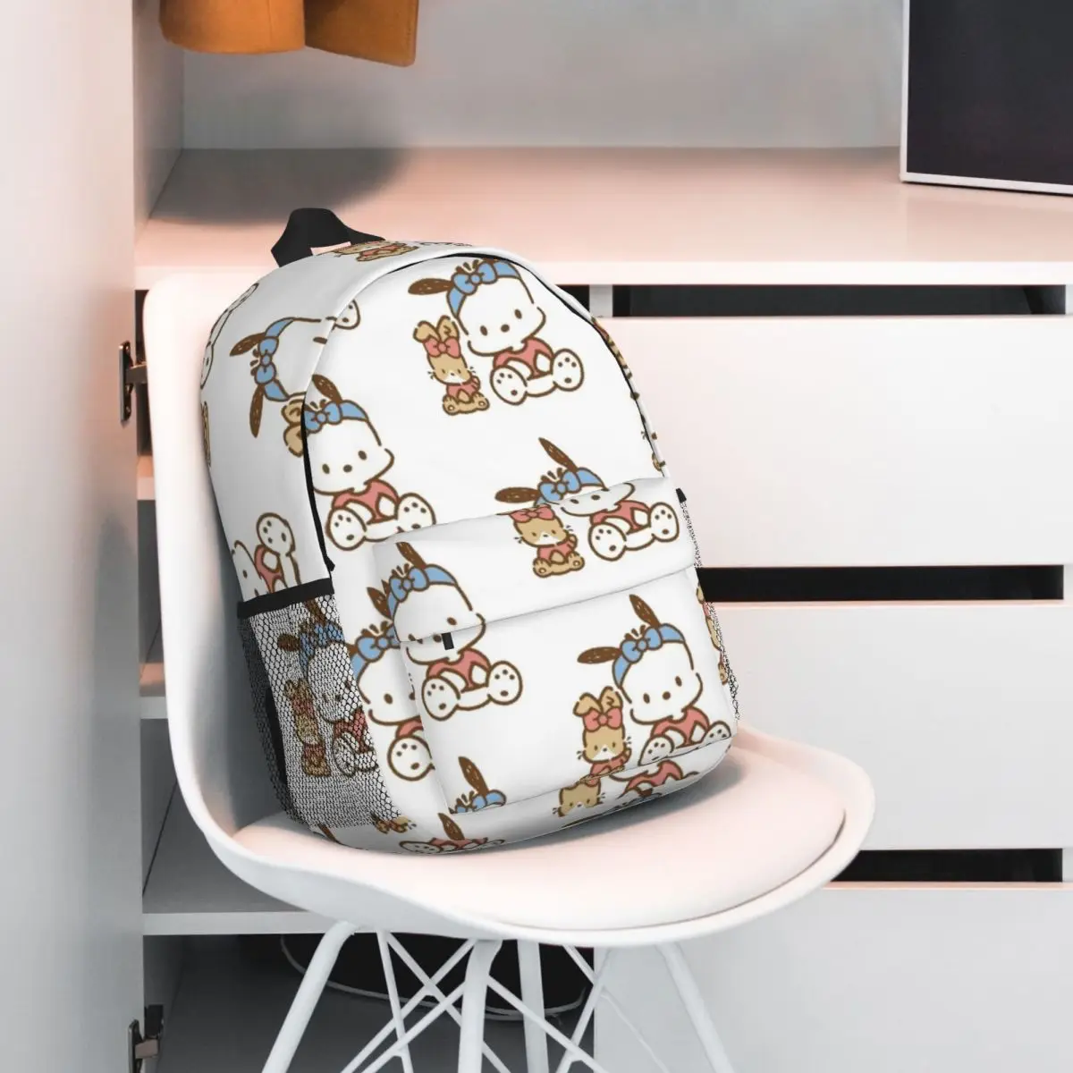 Mochila Pochacco Durável de 15 Polegadas – Design Ergonômico Leve para Conforto e Conveniência