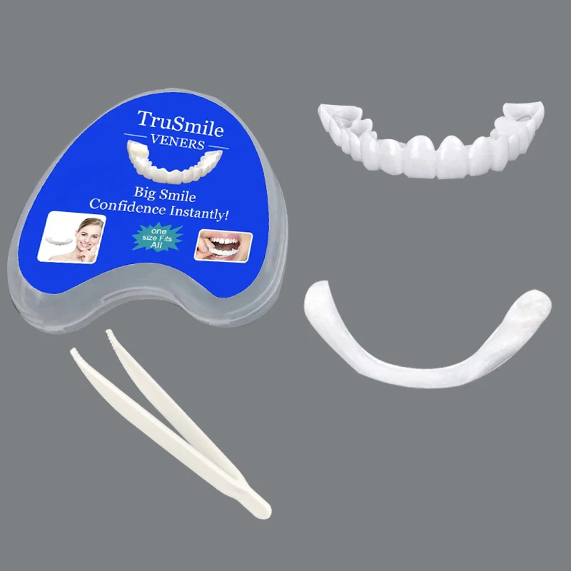 Veneer Snap-on Teeth Kit Fake Temporary Tooth Whitening Replacement Temporary Tooth Replacement Men Women