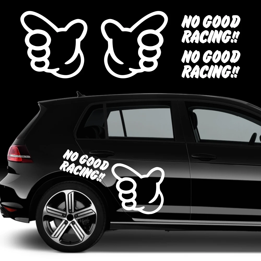 Universal No Good Racing Car Body Side Sticker DIY JDM Cartoon Hand Vinyl Graphics Decal Auto Decoration Tuning Accessories