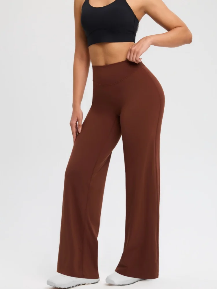 Sport Trousers Straight-Leg Pants Ultra Soft Butter Fabric Women's High-Waist Yoga Pants Gym Naked Feel Pilates Running