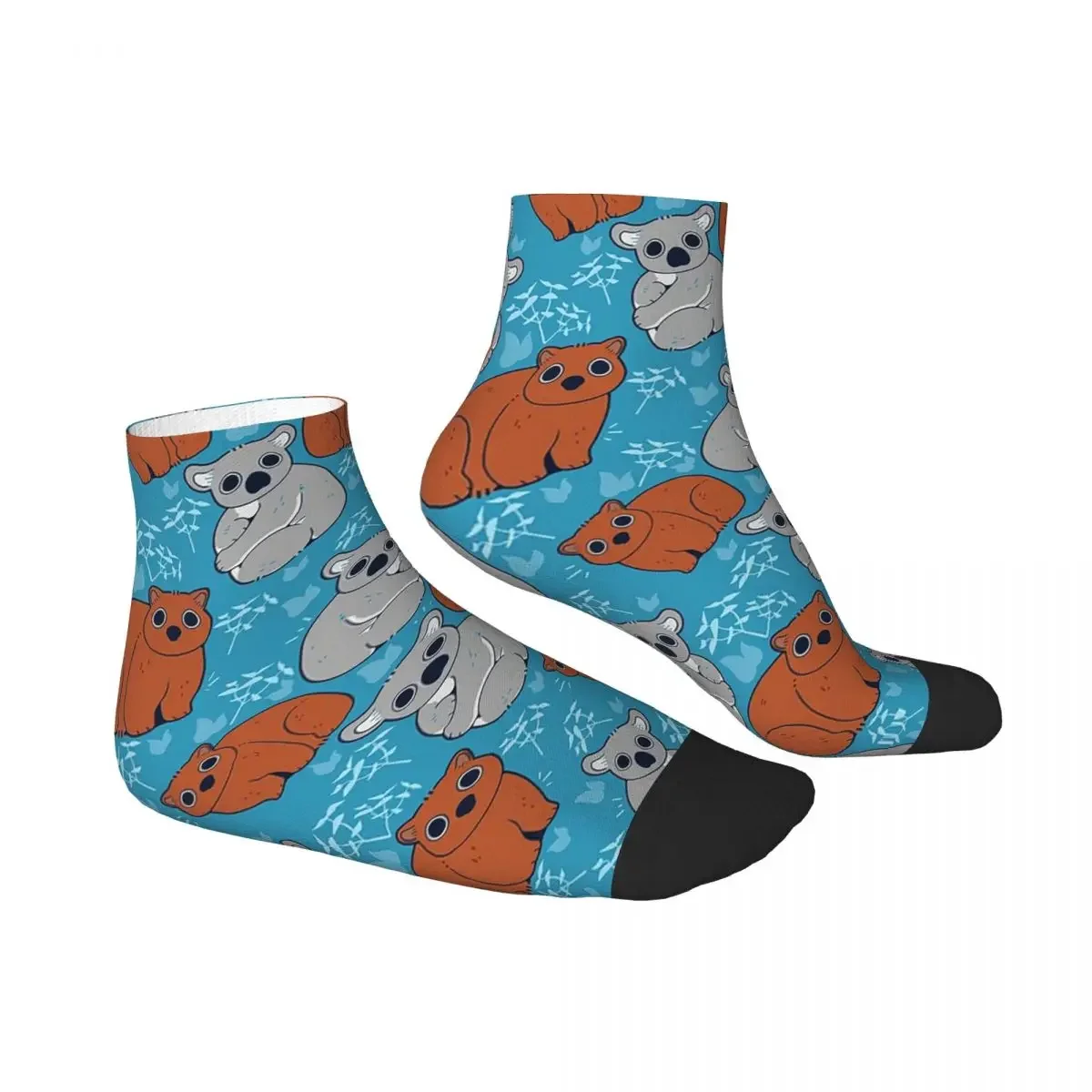 Wombat And Koala With Eucalyptus Socks Harajuku Sweat Absorbing Stockings All Season Socks Accessories for Man's Woman's Gifts