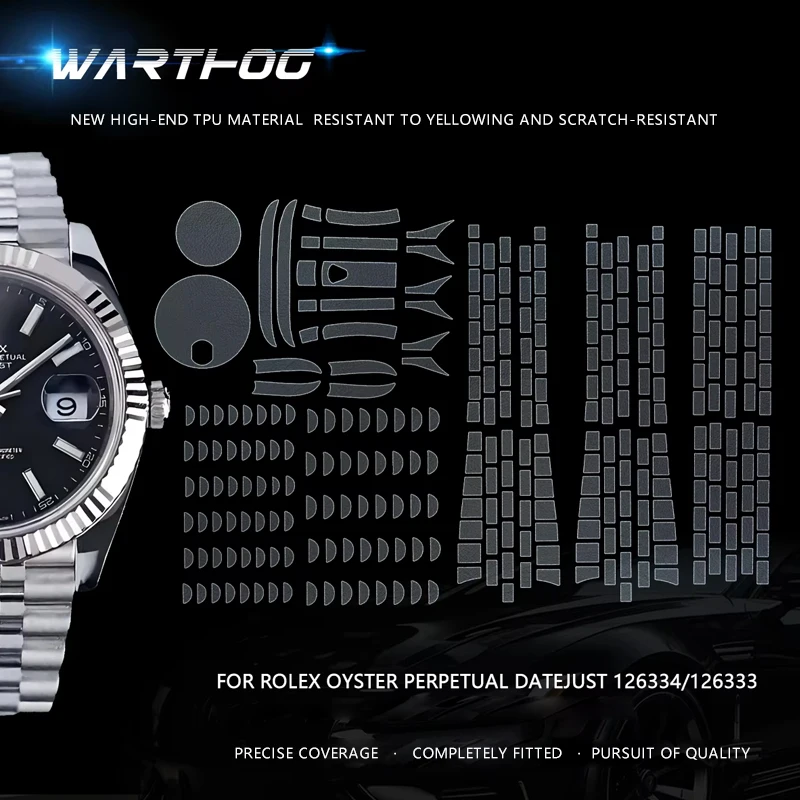 For Rolex Datejust 126334 Watch Protective Film 126333/126331 Watch 41mm Five-bead Chain Watch  Film