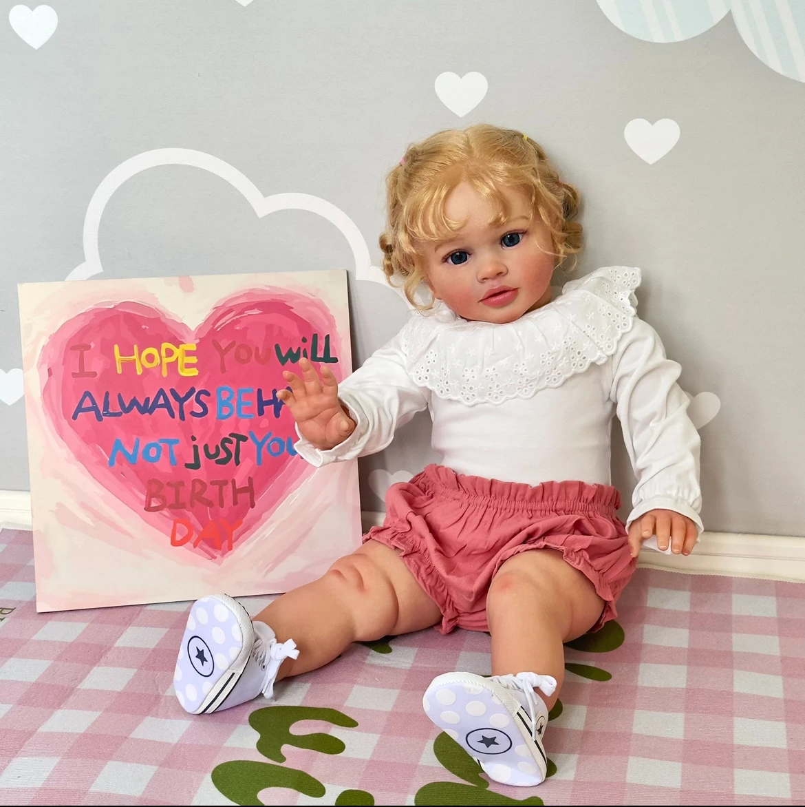 26" Pippa Blonde Princess Reborn Doll – Ultra-Soft Body, Delicate Skin & Sparkling Eyes | Adorable Gift for Girls