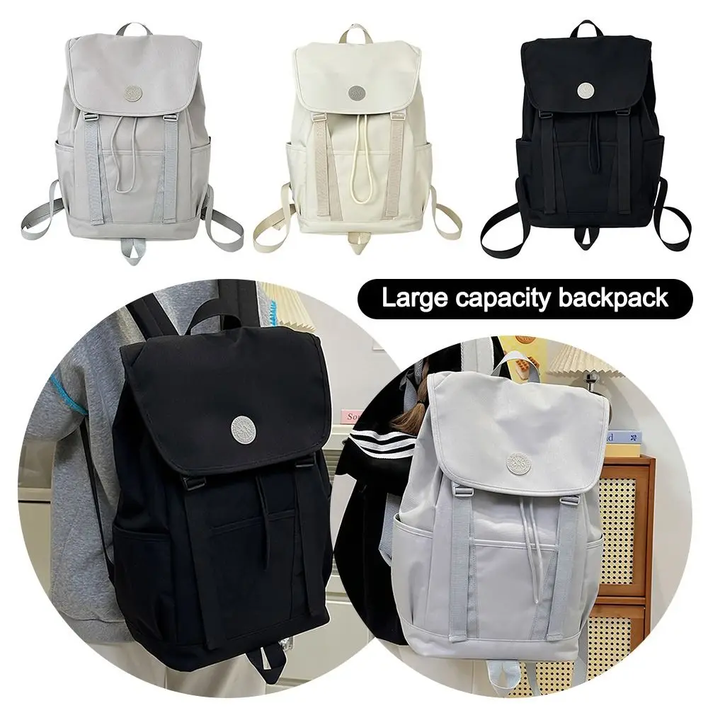 

Simple Large Capacity Backpack Nylon Breathable School Bag Casual Multifunction School Rucksack School
