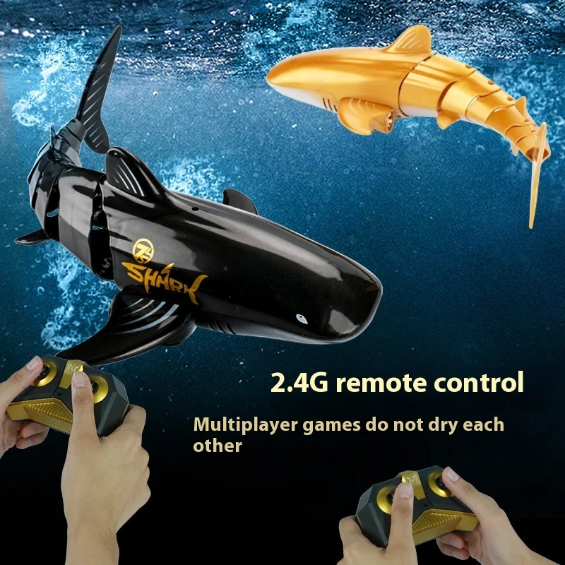 2.4g Remote Control Shark Fun Rc Toy Animal Robot Bathtub Pool Kid Electric Toy Boy Kid Cool Stuff Shark Submarine Boy Birthday