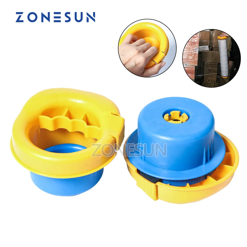 ZONESUN-Petit distributeur de film plastique PVC, commande manuelle, avec fonction de freinage, pour emballage en usine