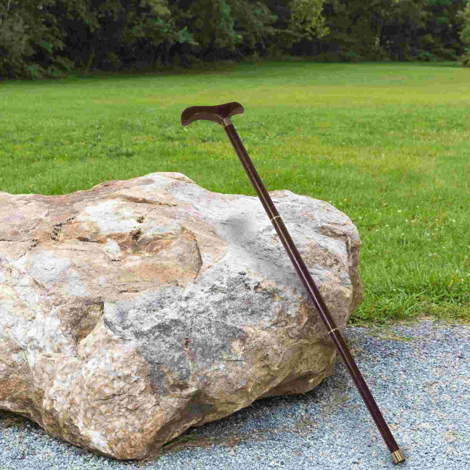 Detachable Walking Cane Adjustable Stick Elderly (chicken Wing Three-section Grip) Wooden Walker