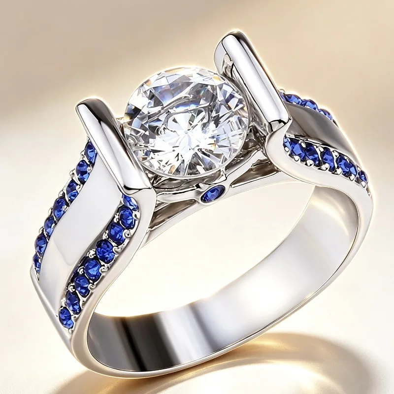 Fashion Zircon Rings Women, Apparel Accessories Finger Rings, Banquet Party Souvenirs
