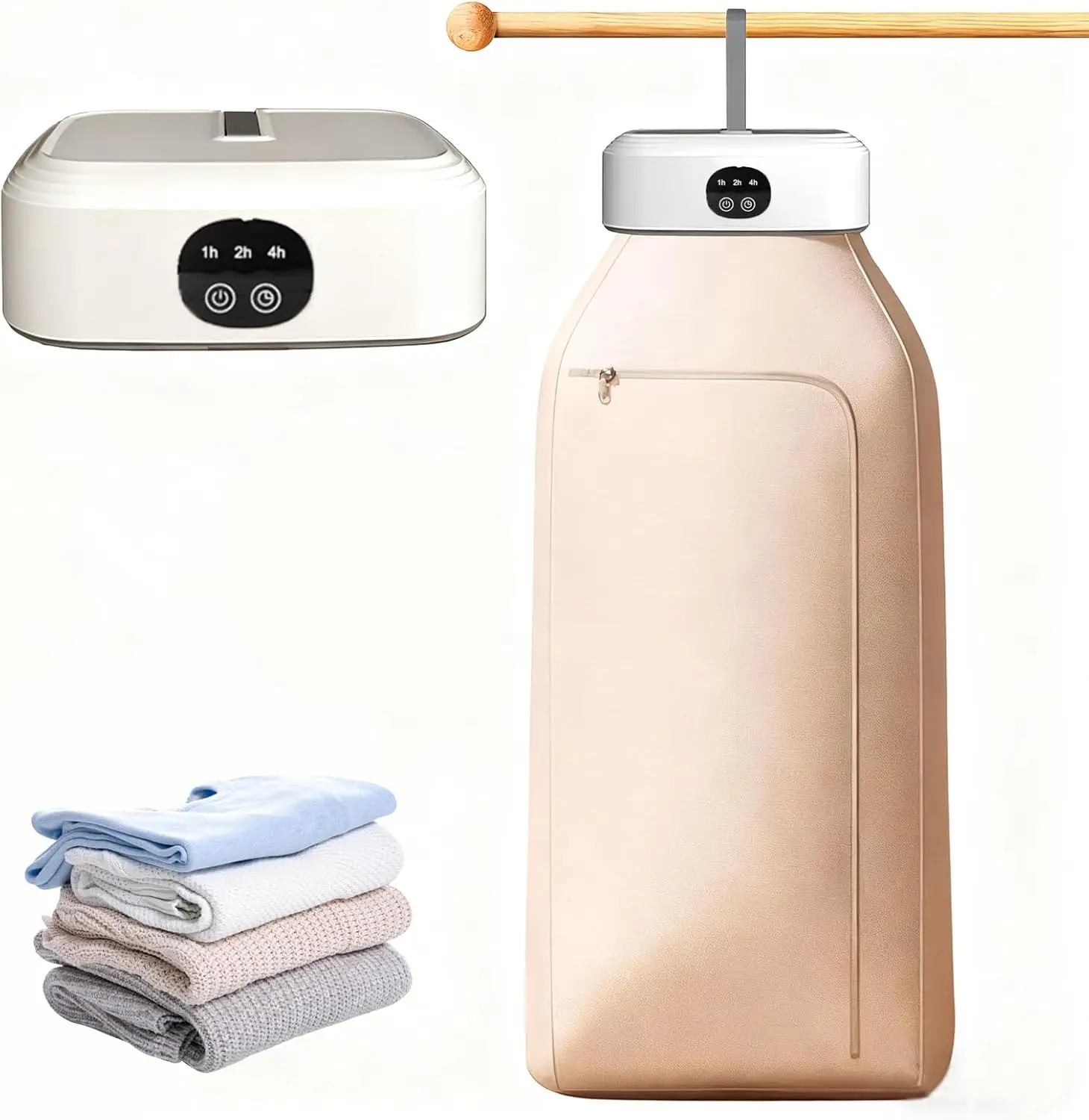 

Portable Mini Clothes Dryer with Timer & Dry Bag for Travel, Apartment, RV