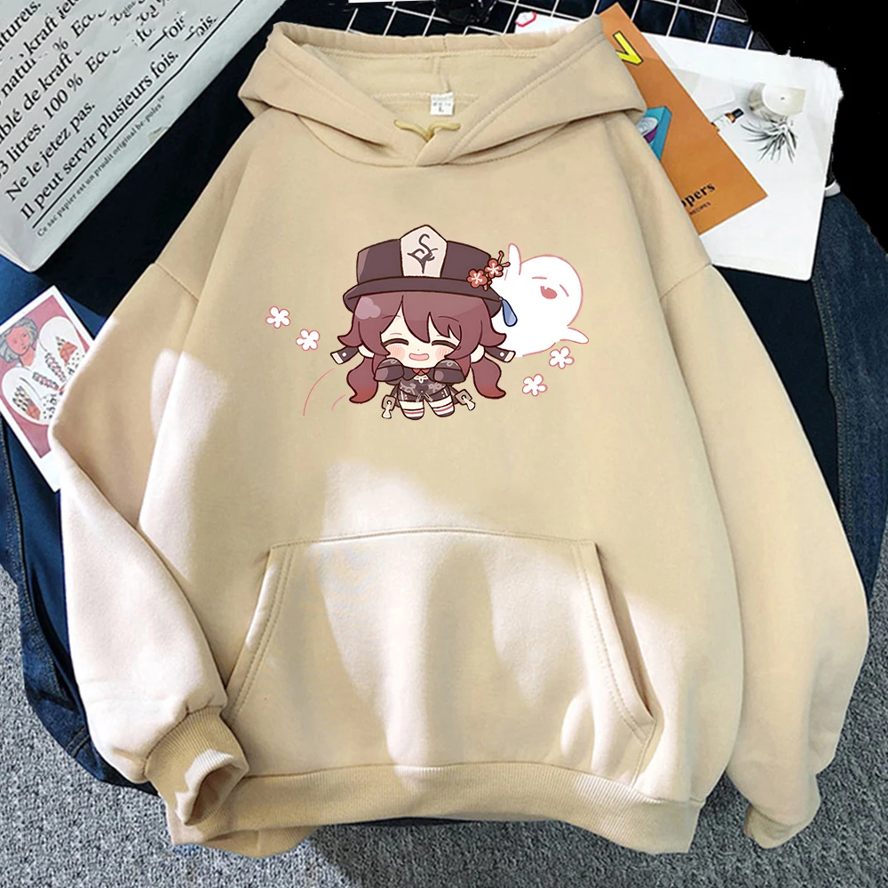 Genshin Impact Hoodie Hu Tao Pullovers Girls Oversized Sweatshirt Sudaderas Para Mujer Japanese Fashion Hoody Kawaii Print Tops