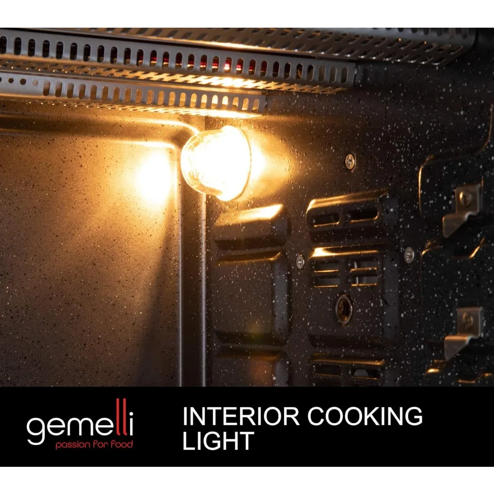 Stainless Steel Finish Professional Grade Convection Oven w/Built-In Rotisserie and Convenience/Pizza Drawer, Countertop Sized