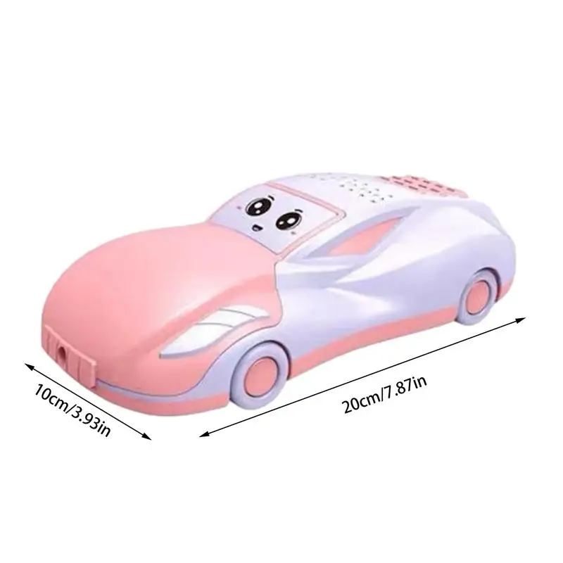 Jouet de téléphone musical en forme de voiture de dessin animé pour garçons, jeu de téléphone avec lumière, Smartphone de simulation, jouet d'apprentissage