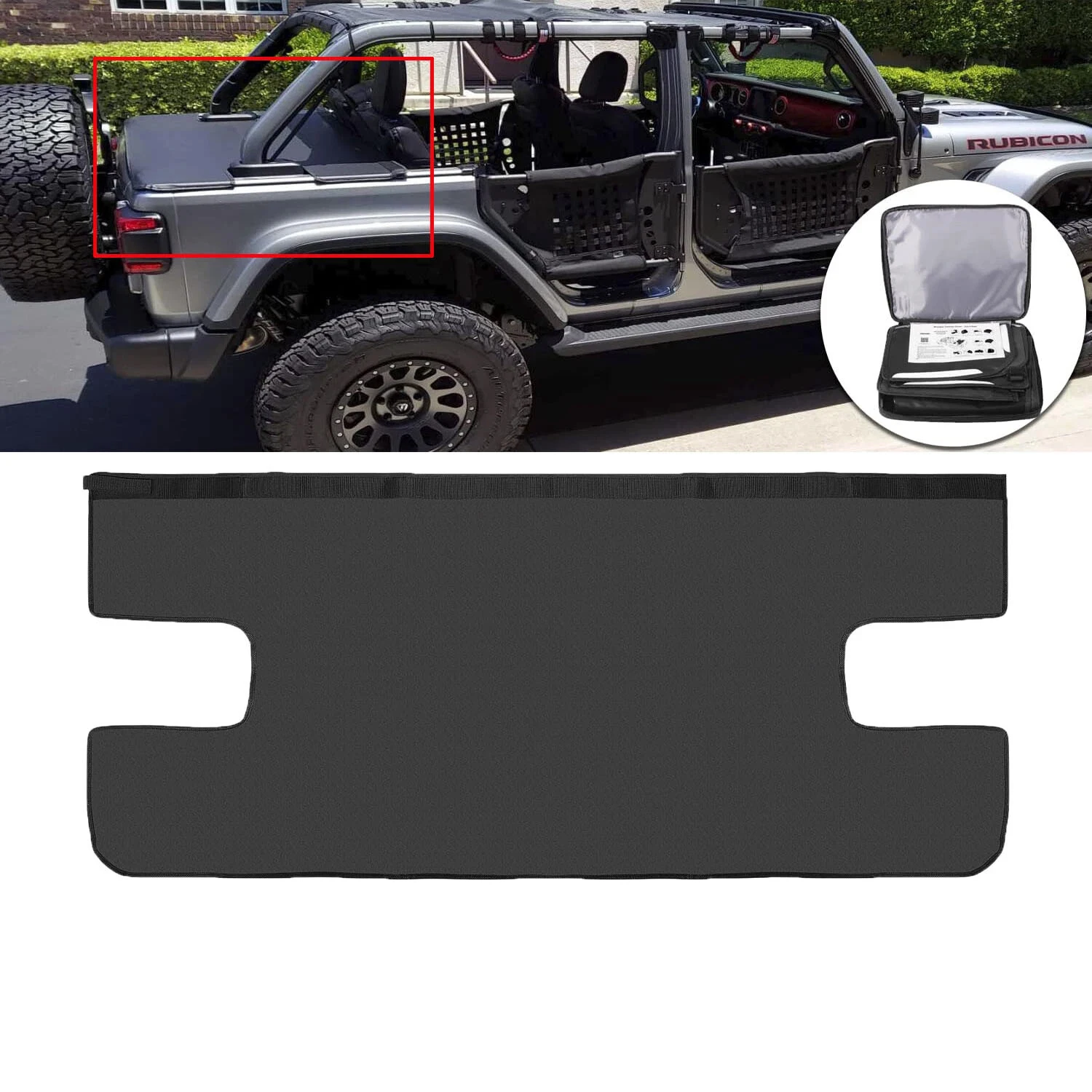 

Cargo Cover Tonneau Cover Fit for 2007-2018 Jeep Wrangler JK Unlimited 4-Door Rear Trunk Security Shade Shield Anti-Peeping