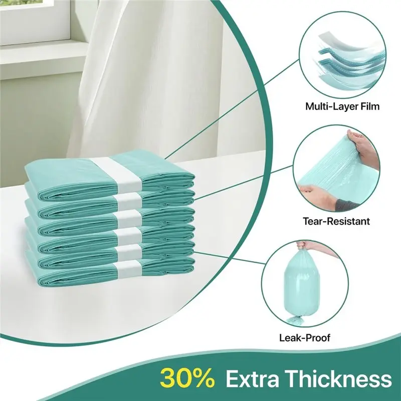YSUN-Multi-Layer Odor Defense Film 30% Extra Thick Fresh Scented Baby Changing Essential Diaper Trash Bag 6 Rolls