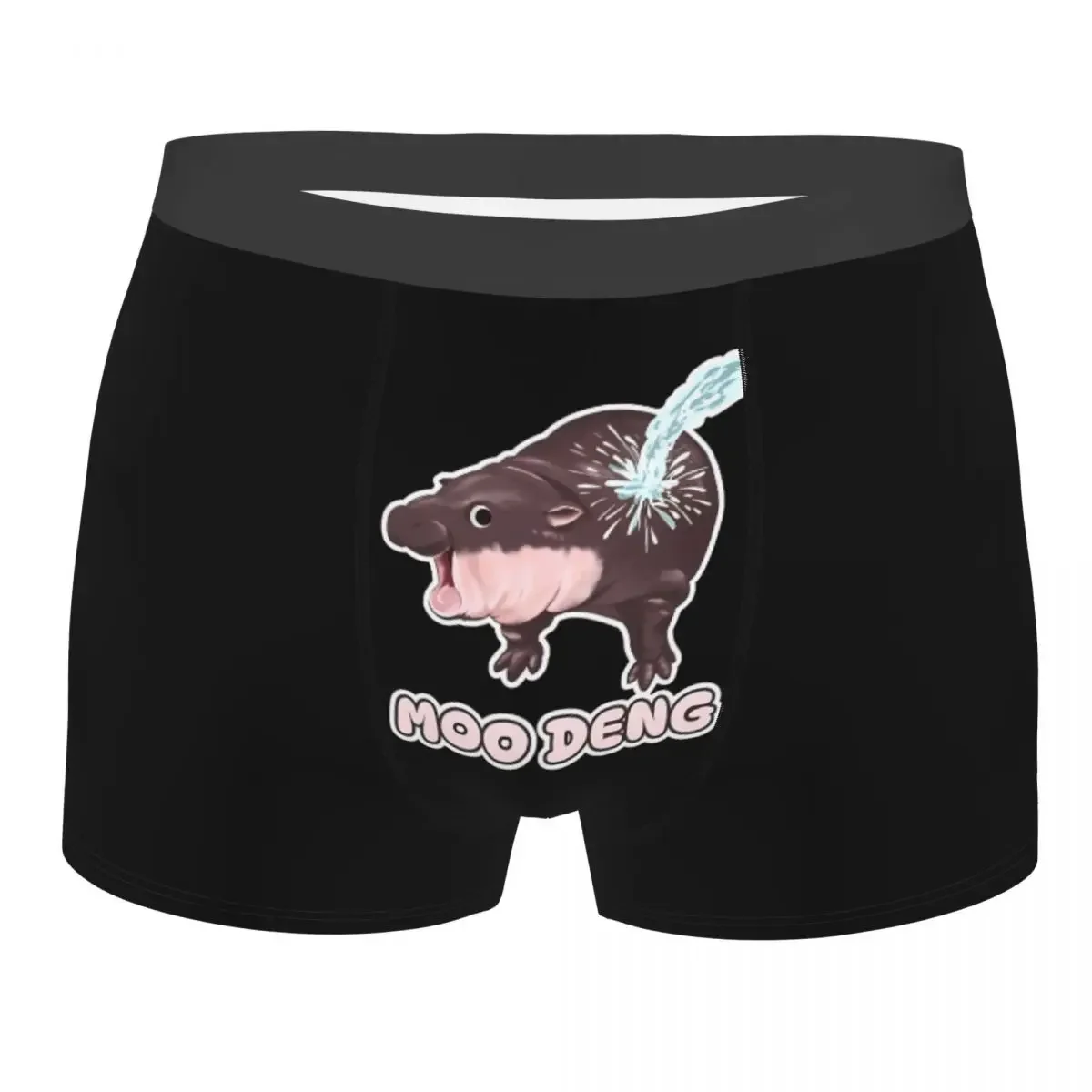 Moo Deng  Hippo Men Underwear Boxer Shorts Panties Funny Soft Underpants for Homme