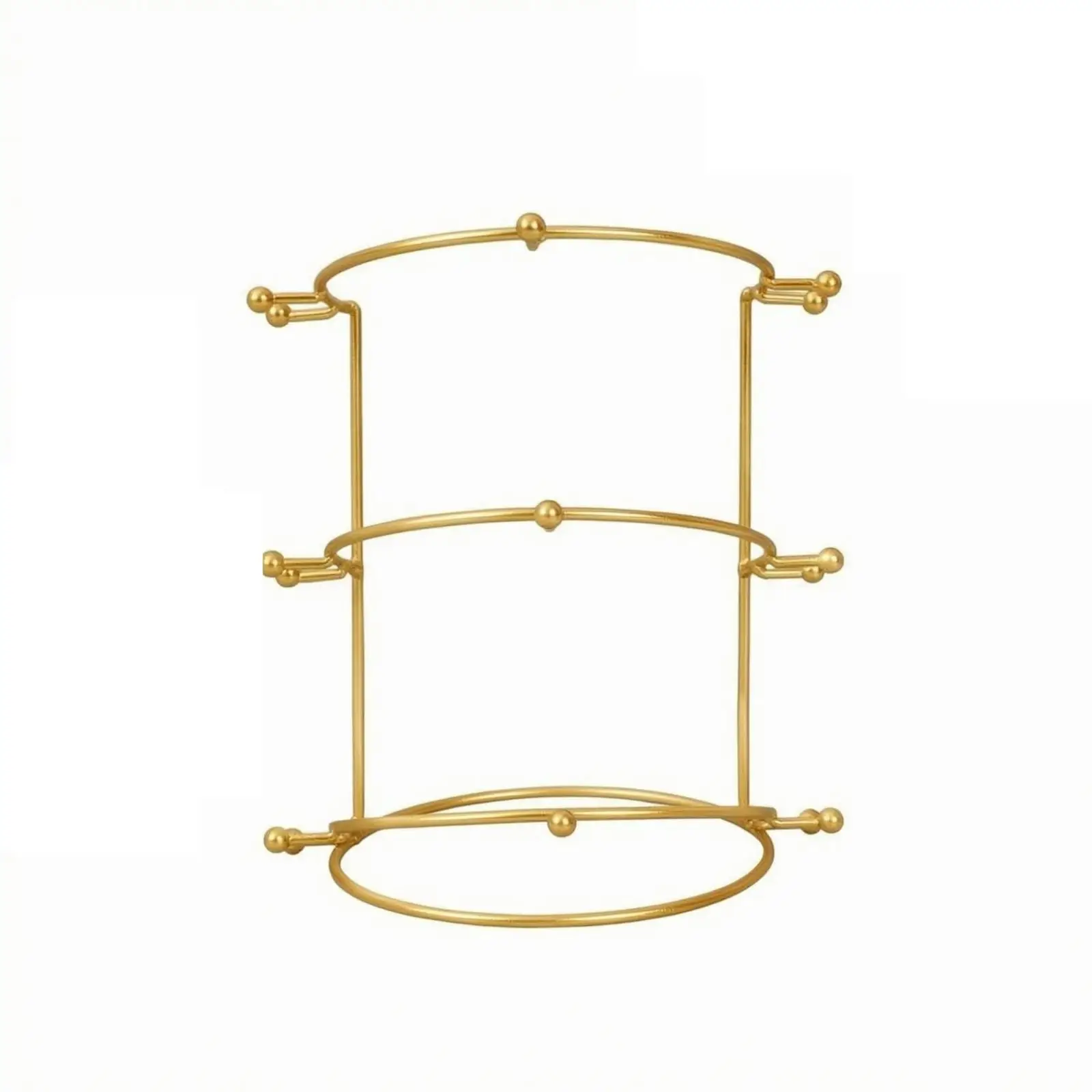 Gold Crown Display Stand for Jewelry Showcase Metal Rack with Sturdy Base for Headpiece Display Retail Tabletop