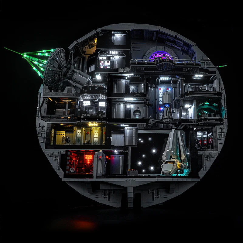 مصباح LED Vonado 5V (بدون نموذج) مناسب لـ LEGO 75419 Death Star ™   ضوء ديكور للهدايا (باستثناء مكعبات البناء)