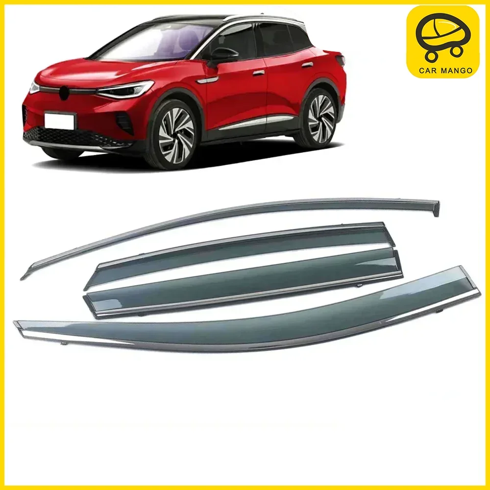 

Хромированные полоски, защита от дождя для Volkswagen ID.4 2021-2023, оконный козырек, ветровые дефлекторы, дверной козырек, вентиляционные шторы, вентиляционный козырек