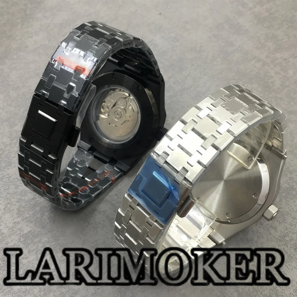 LARIMOKER 41MM Men's Mechanical Watch NH35 Automatic Movement Sapphire Glass Stainless Steel Case Luminous Dial Waterproof Watch