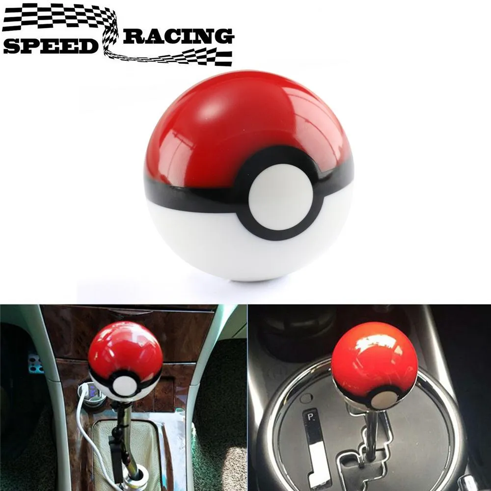 Diameter 54mm PokeBall Racing Round Gear Shift Knob M10X1.5 / M8x1.25 / M10x1.25 / M12x1.25