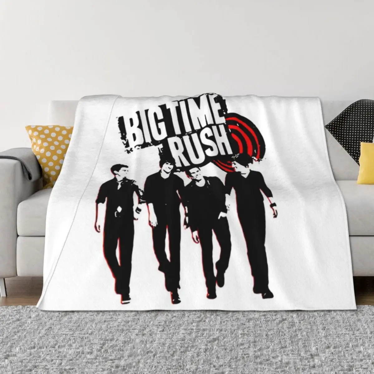 

Big Time Rush Band Throw Blanket anime manga Flannel Fabric Soft Blankets