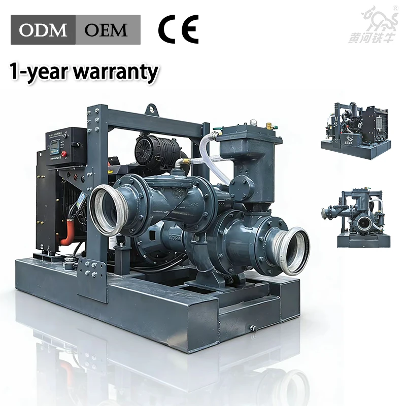 8 Inch   Engine Driven Vacuum Assisted Self Priming Sewage Pump for Flood Control High Pressure Pump