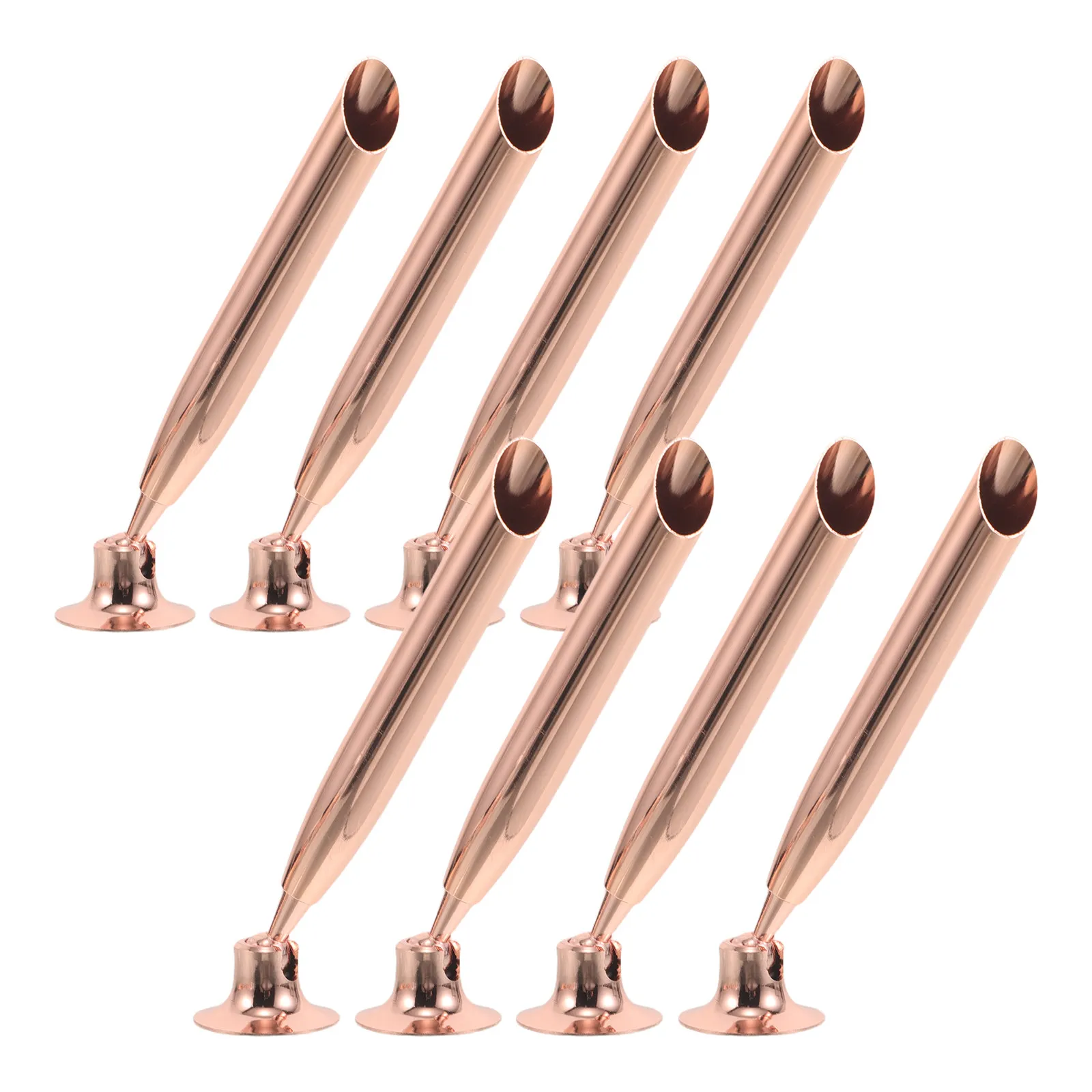 

8Pcs Desk Pen Holder Stand Metal Single Pen Stand for Office Supplies Fountain Pens Ballpoint Pencils Calligraphy Nib Display