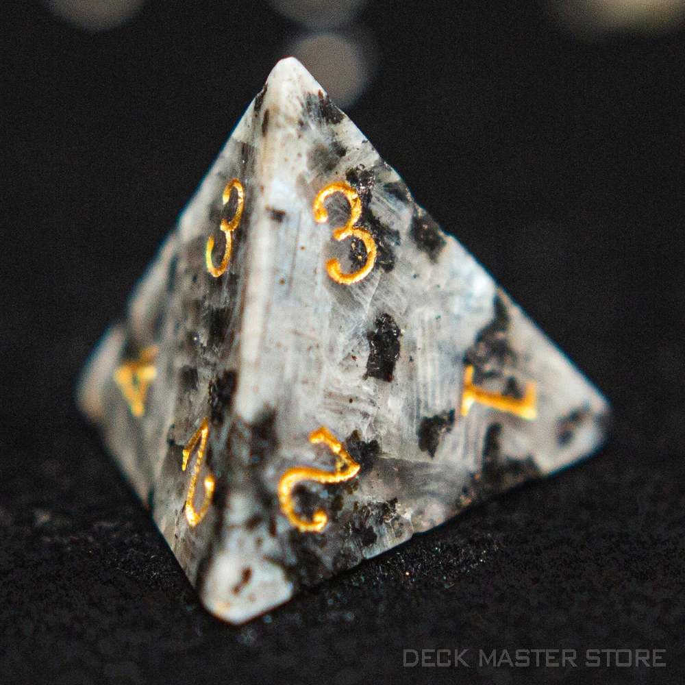 Labradorite Dice Polyhedral Gemstone Various Shapes Digital D20 DnD Dice for D&D TRPG Tabletop Games Board Games Dice