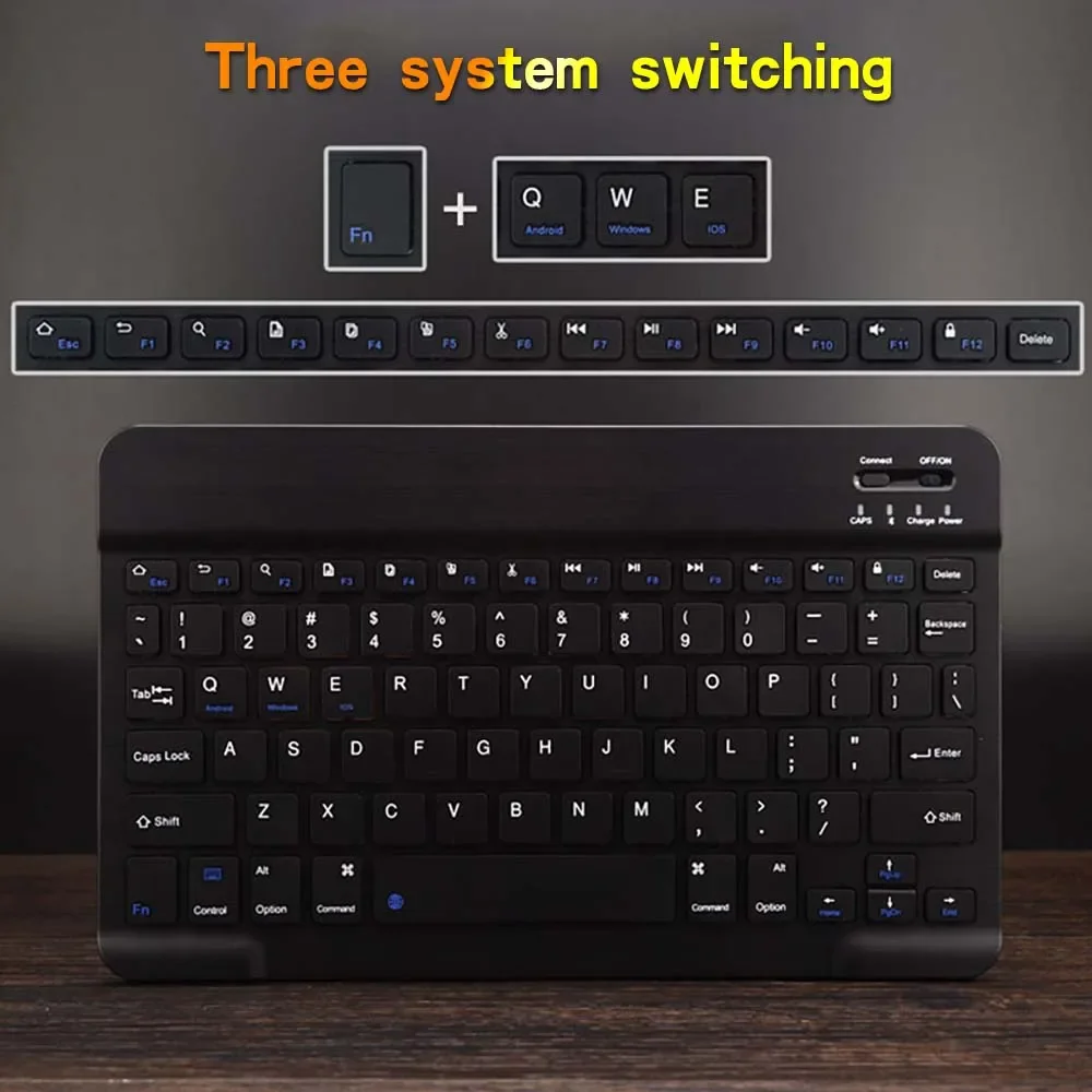 Para Samsung Galaxy Tab A8 10,5/Tab A7 10,4/Tab A 10,1 /Tab S6 Lite 10,4 funda para tableta giratoria anticaída 360 + teclado Bluetooth