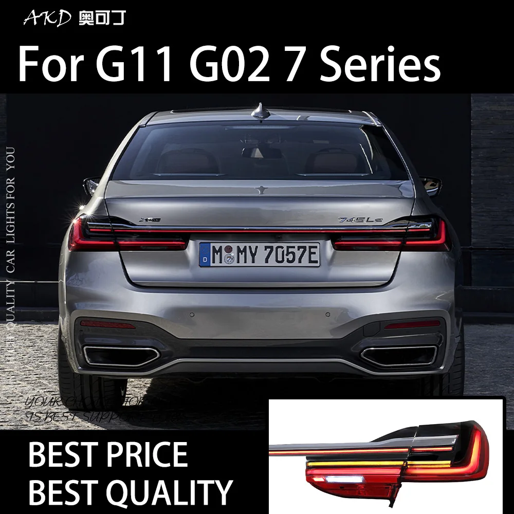 

Автомобильные фары для BMW G11 G02 2016-2018, светодиодные автоматические задние фонари в сборе, обновление, новейшая динамическая насклезная лампа G12, аксессуары для инструментов