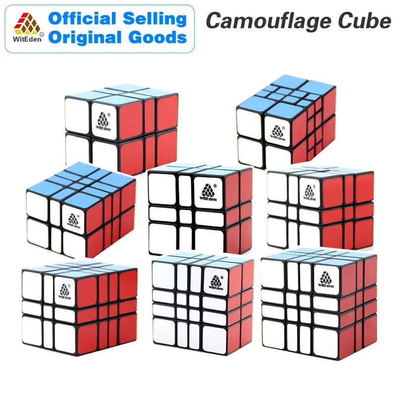 WitEden Camouflage 2x2x3 2x2x4 2x3x4 3x3x2 3x3x3 3x3x4 4x4x2 4x4x3 Magic Cube Neo Speed Puzzle Antistress Toys For Children