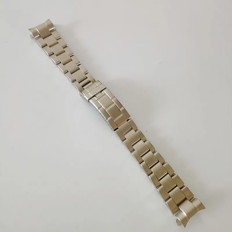 Винтажный матовый ремешок для часов 20 мм из нержавеющей стали с изогнутым концом, браслет подходит для часов Rolex RLX 16700 16710 70216