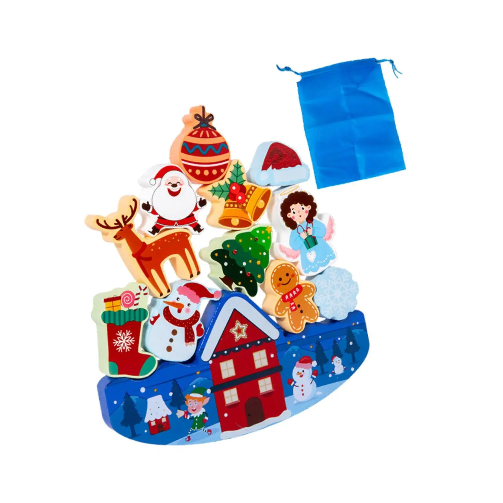 Christmas Stacking Toys Xmas Puzzle Gifts for Ages 3-6 Holiday