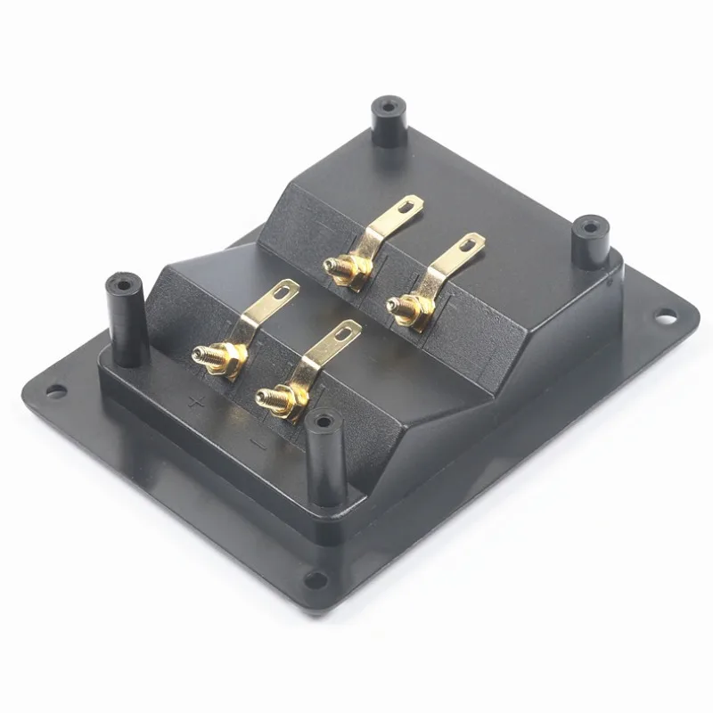 1pcs Four-Way Speaker Terminal Box HIFI Speaker Amplifier Terminal Crossover ABS Material Bi-Wire Crossover Box