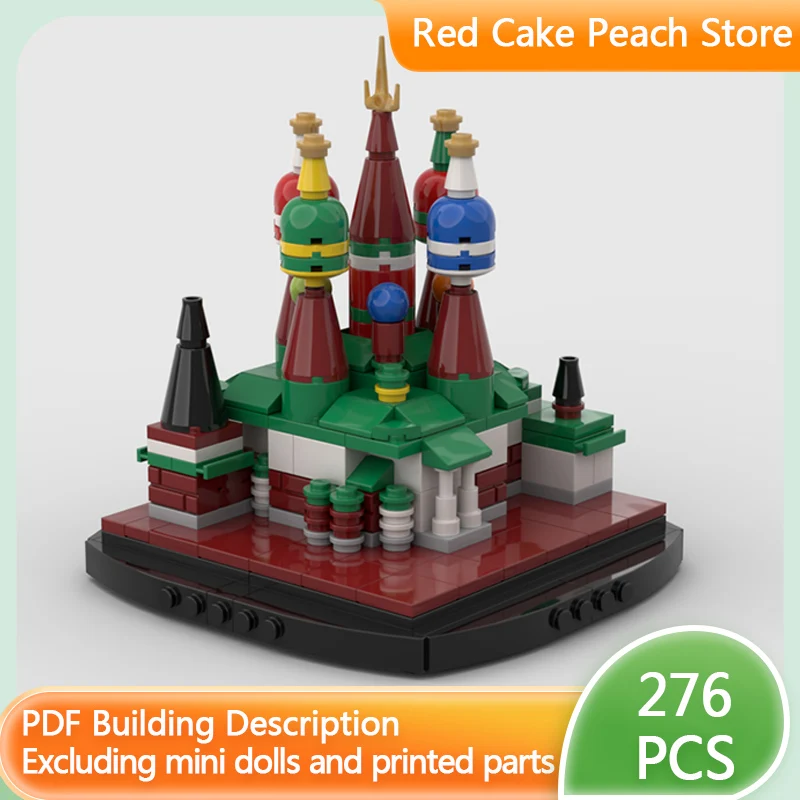 

Street View Model MOC Building Bricks Mini Saint Basil's Cathedra Modular Technology Children Holiday Gifts Assemble Toys Suit
