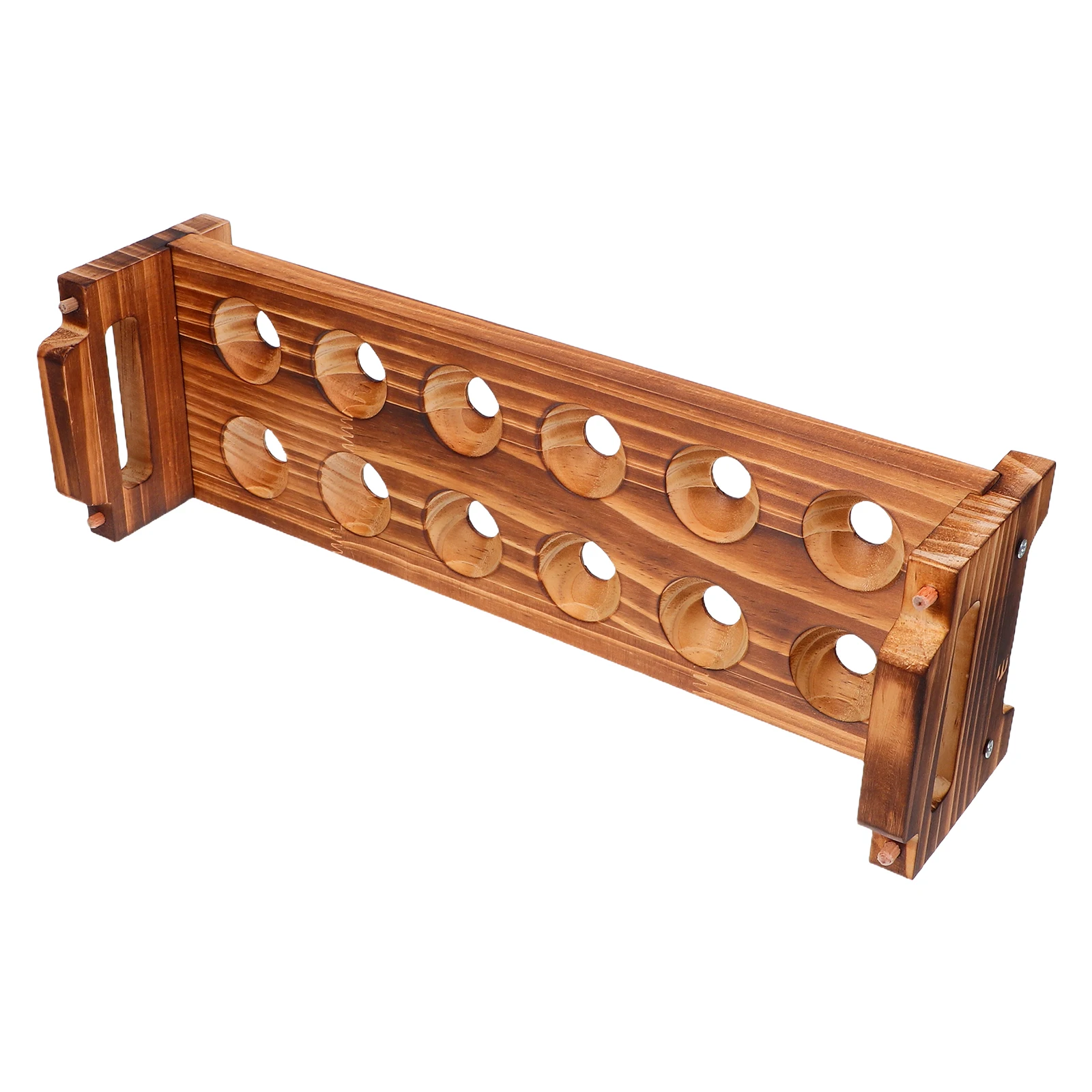 

1 set Wooden Rack Stackable Natural Wood Holder for Countertop ganizer Storage Basket Handles Fresh Storage for Kitchen