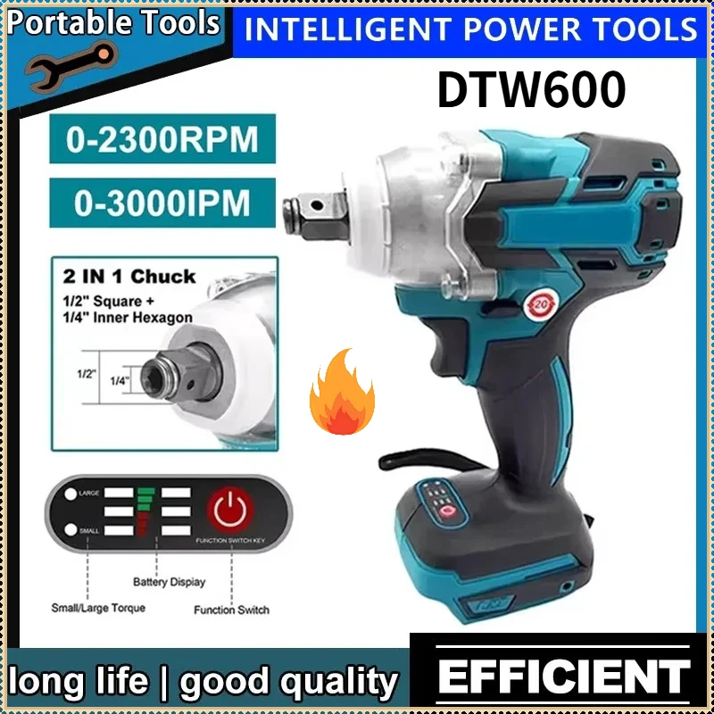 

DTW600 Cordless Screwdriver Machine Brushless Electric Screwdriver Rechargable Drill Driver For 18v Battery Power Tool